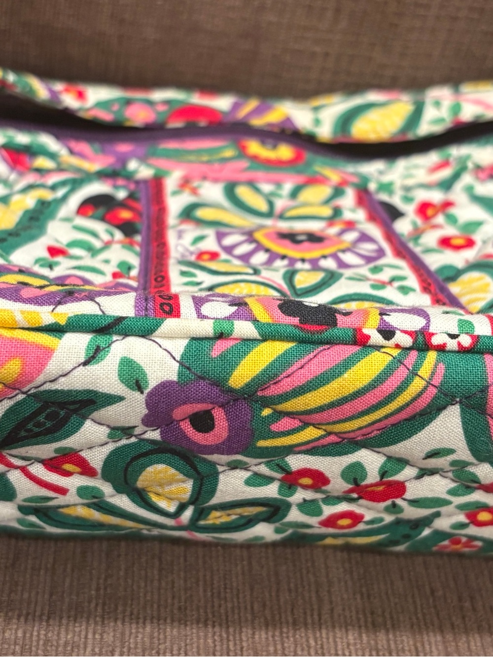 Vera Bradley Quilted Viva La Vera Mini Floral Paisley Colourful Shoulder Bag - Picture 4 of 7